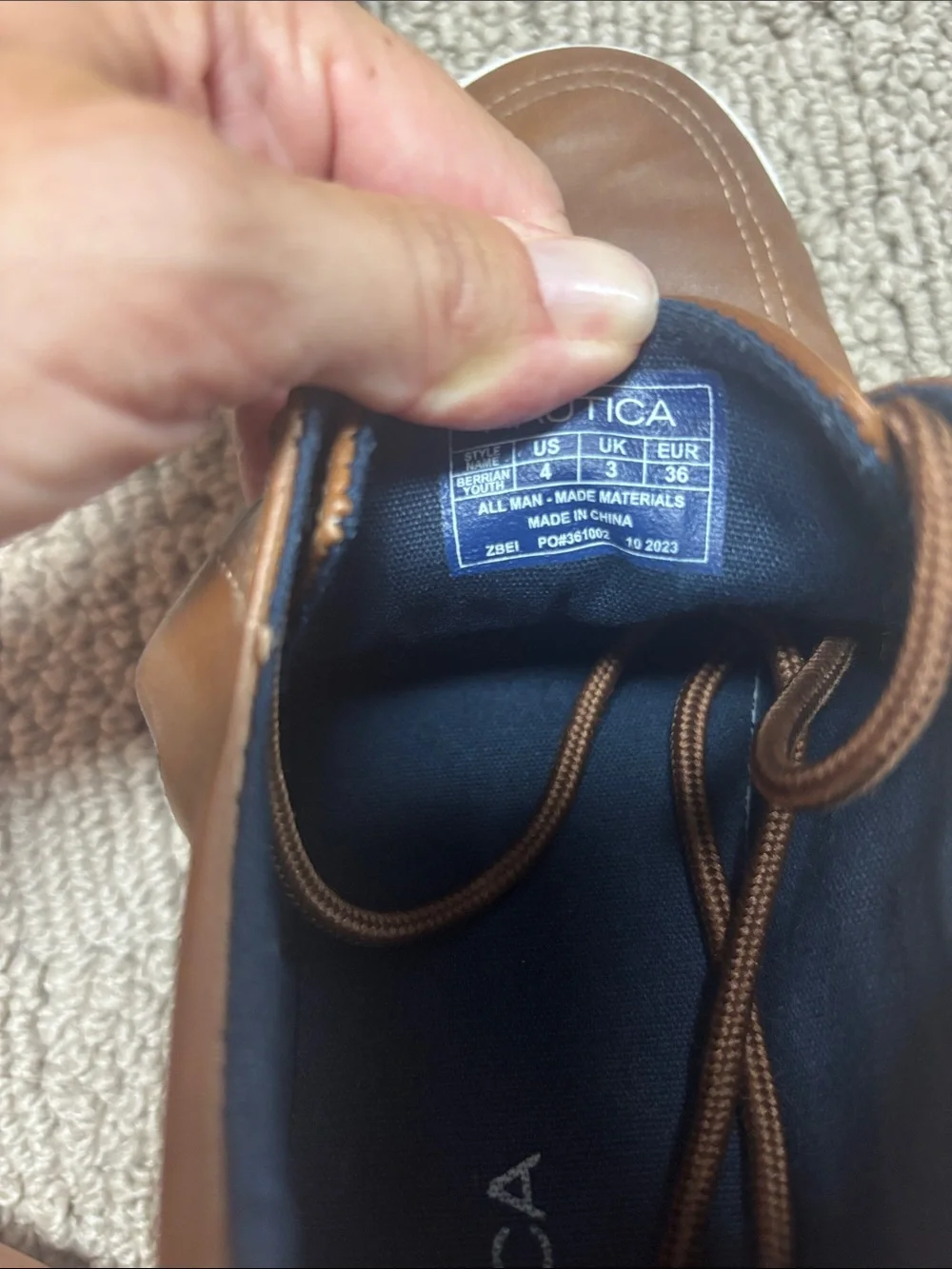 Brown Leather Casual Boys Sneakers